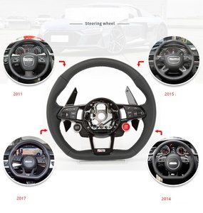 <span class=keywords><strong>Volante</strong></span> de cuero completo para Audi R8 Tt Ttrs <span class=keywords><strong>A4</strong></span> A5 A6 A7 A8 Q2 Q3 Q8 <span class=keywords><strong>B5</strong></span> B6 B7 B8 B9 C5 C8 D3 D4 Rs Rs3 Rs4 Rs5 Rs6 Rs7 - Product Image 5