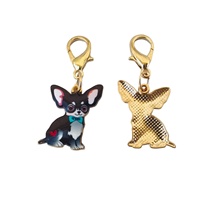 Porte-clés de luxe en alliage de zinc en forme de bouledogue, figurine de chien en métal coloré, breloque pour sac, accessoire pour clé de voiture, cadeau tendance, vente en gros