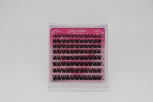 Extensions de <span class=keywords><strong>cils</strong></span> en grappe pré-collées faites à la main, auto-adhésives, volumineuses, tenue 48H, application rapide et facile, 8 rangées, faux <span class=keywords><strong>cils</strong></span>, vente en gros - Product Image 3