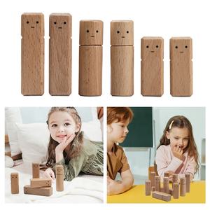 Muñecos de Madera de Haya con Forma de Personas, Juguetes de Madera Natural sin Acabado, Muñecos de Madera Pintados a Mano para Manualidades - Product Image 4