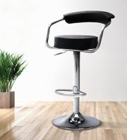 Höhe 360 Grad drehbar verstellbar drehbar Luxus High Kitchen Counter Hocker Lift Metall Leder Pu Modern Bar Chair
