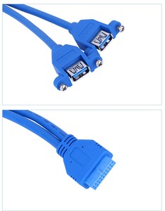Kép <span class=keywords><strong>USB</strong></span> <span class=keywords><strong>3.0</strong></span> một nữ vít khóa bảng điều chỉnh núi <span class=keywords><strong>3.0</strong></span> Cáp phía trước <span class=keywords><strong>19</strong></span>/20 <span class=keywords><strong>Pin</strong></span> <span class=keywords><strong>IDC</strong></span> Bo mạch chủ để máy tính PVC Áo khoác bện che chắn - Product Image 3
