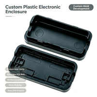 Boîtier électronique en plastique ABS personnalisé OEM, boîte de jonction moulée par injection avec fente pour carte de circuit imprimé, boîtier en plastique pour équipement industriel
