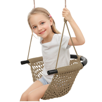 Balançoire en filet coloré pour enfants, balançoire nid d'oiseau en métal, unisexe, capacité 100-500 kg, équipement de terrain de jeu pour cour