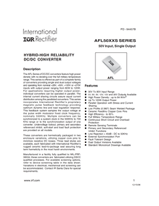 Nuevo Convertidor CC/CC Original IR AFL5005SXB Híbrido de Alta Fiabilidad, Entrada de 5V, Salida Única, Serie AFL5OXXS, Fabricación para Uso Industrial - Product Image 4