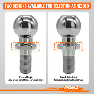 AUTOBOTS Krom Dövme Çelik Römork Çekme Topu 50mm <span class=keywords><strong>2</strong></span> inç 1-7/8 inç <span class=keywords><strong>2</strong></span>-5/16 inç Römork Bağlantı Aparatı Yeni ve Kullanılmış Durumda Çekme Topu İçin - Product Image 5