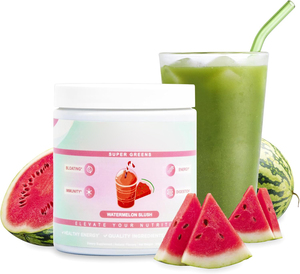 Bio Grüns Pulver Immun verstärkung Super food Spirulina Chlorella Kräuter extrakt für die Verdauung Energie Detox Wassermelone Slush - Product Image 1