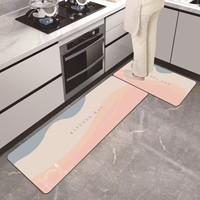 Tapis de sol en diatomite de cuisine Absorbant l'eau Absorbant l'huile Antidérapant Long Tapis de roulement Ménage Tapis en diatomite