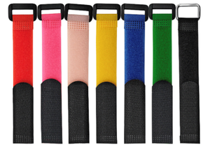 Sangle de fixation auto-agrippante en nylon noir et <span class=keywords><strong>blanc</strong></span>, élastique, 1 pouce, personnalisée pour la gestion des câbles de bureau - Product Image 2
