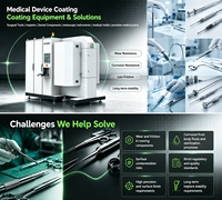Machine de revêtement DLC HUASHENG pour instruments médicaux et outils chirurgicaux, revêtement DLC pour une résistance à l'usure, anti-corrosion, anti-fatigue