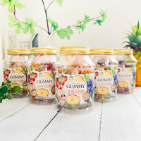 High Quality Soft Chewy Gummy Candy Fruity Sour Flavored Assorted Pieces in Bottle Sweet Assorted Sugar Candy
