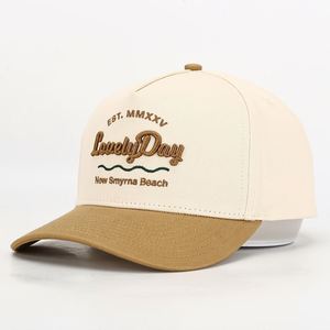 Casquette de baseball unisexe tendance et personnalisée en coton à 5 panneaux avec visière incurvée, broderie 3D vintage, pour hommes et femmes, style Gorras Dad Hat - Product Image 1