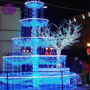 Fuente de agua LED 3D personalizada con luces decorativas, diseño impermeable para complejos turísticos, plazas públicas, festividades navideñas y eventos acuáticos. - Product Image 3