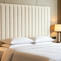 Tête de lit murale capitonnée à canaux verticaux modernes, pour chambre d'hôtel 5 étoiles, tête de lit rembourrée, mobilier FF&E sur mesure