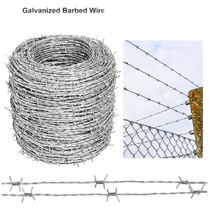 Rouleau de fil <span class=keywords><strong>barbelé</strong></span> galvanisé calibre 12,5, 500 m, avec supports de clôture - Product Image 2