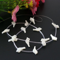 SP4095 Perles de charme en nacre blanche MOP Shell Pigeon Colombe Oiseau Animal