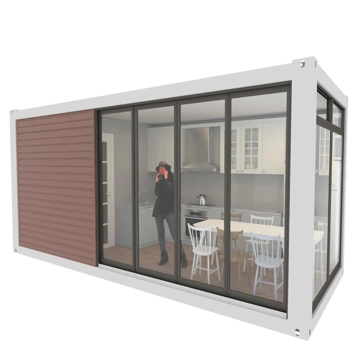 20FT40FT Premade Stalen Frame Outdoor Modulaire Klaar Te Installeren Zelf Container Woningen Eenheden Tiny Huis Kits