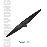 Aile avant en fibre de carbone pour hydrofoil, modèle FIREBALL 1070, 877 cm², UHM, AR13, pour pompe à foil, vente en gros, personnalisable OEM ODM, Nouveauté 2026