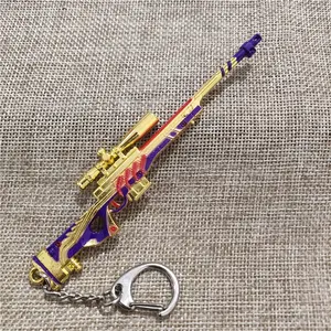 최고 판매 고품질 열쇠 고리 3D keychain 부속품 주문 금속 총 모형 열쇠 고리