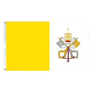 3x5FT Polyester Cheap Price Vatican Country <b>Flag</b> and National <b>Flag</b> With Two Grommets - Product Image 1