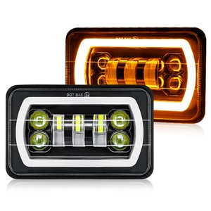 5 Inch 4x6 Inch Halo Ring Angel Eye Driving <b>Light</b> DRL <b>LED</b> Headlight H4 <b>LED</b> Head Lamp High Low Beam <b>Projector</b> <b>Led</b> Headlight - Product Image 2