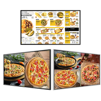 Tacteasy 32" 43" 55" 4K Layar Menu Digital LCD yang Dipasang di Dinding dengan Sentuhan Inframerah Animasi untuk Restoran Pusat Perbelanjaan