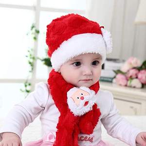 Velours Peluche Infant Santa Xmas Cap Écharpe Bébé Chapeaux de Noël pour <span class=keywords><strong>Nouveau</strong></span>-<span class=keywords><strong>Né</strong></span> Bébé Tobbler - Product Image 4