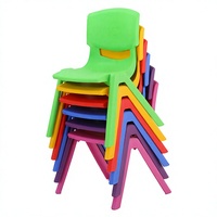 Chaise d'école maternelle empilable pour enfants, en plastique E0 épaissi, dossier ergonomique, imperméable, gain de place, haute résistance