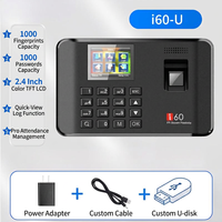 Machine de pointage biométrique murale avec écran LCD couleur TFT de 2,7 pouces, capacité de stockage de 60 000 enregistrements, réinitialisation unilatérale