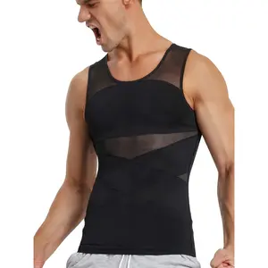 Low Price Mens Compression Shirt Slimming Shaper Vest Sleeveless Undershirt Top Shirt Tummy Control Shapewear Tank Top For Men