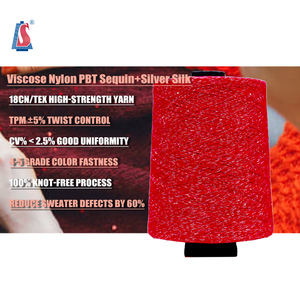 <span class=keywords><strong>Lurex</strong></span> tỏa sáng số lượng lớn sợi tất cả các màu sắc Viscose Nylon Polyester pha trộn nhuộm sequin ưa thích tỏa sáng long lanh sợi cho Đan Áo len mũ - Product Image 1