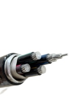 Cable Eléctrico YJLV22 de 35 mm, Cable de Alimentación con Conductor de Aluminio, Cable Blindado de 4 Núcleos
