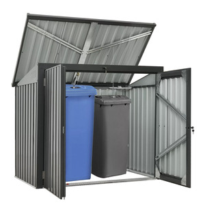 Kits de <span class=keywords><strong>hangar</strong></span> métallique à double pente, imperméables, écologiques, anti-rongeurs, faciles à assembler, taille personnalisée, pour rangement extérieur - Product Image 1