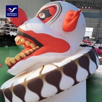 Costume de clown gonflable Air Dancer 5m PVC et modèle de ballon en nylon Oxford pour décorations d'événements et de fêtes comprenant un ventilateur
