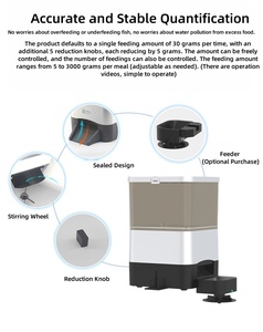 USMILEPET Meilleure vente Mangeoire à poisson automatique en plastique Machine d'alimentation pour poisson Étang Meilleure vente Mangeoires automatiques pour aquariums <span class=keywords><strong>Koi</strong></span> - Product Image 5