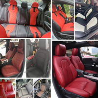 Housses de Siège de Voiture Sur Mesure pour Véhicules 5 Places en Cuir de Luxe de Haute Qualité, Kits de Sièges Originaux pour Mercedes Benz W204 W205 W211 W203