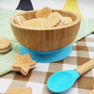 Easy Feed Baby Saug schale und Löffel Set, Stay Put Fütterung schale, natürlicher Bambus - Product Image 6