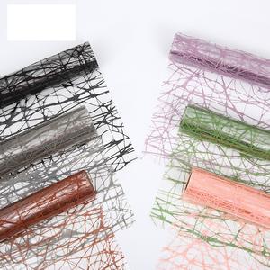 Cristal raphia maille fleur emballage gaze rose bouquet matériaux d'emballage évidé maille <span class=keywords><strong>fleuriste</strong></span> fournitures fabricants vente - Product Image 1