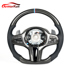 Couvre-volant en fibre de carbone personnalisé en usine, perforé, pour BMW Série F&G F30 F10 X3 X5 - Product Image 1