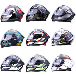 קסדת אופנוע מלאה, בעלת אישור בטיחות, נוחה, עם עדשה כפולה, ABS, מותאמת אישית לסיטונאים OEM - Product Image 2