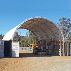 Auvent promotionnel pour conteneur maritime, housse en tissu PVC imperméable avec cadre en acier et bois, abri extérieur pour garage et voitures - Product Image 1