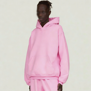 Men's pullover hoodie with a customizable logo and a <b>padded</b>, relaxed fit, perfect <b>for</b> street style and comfortable everyday wear - Product Image 4