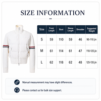 Blouson bomber hybride pour femme, corps matelassé, manches en tricot côtelé, col montant à rayures contrastées, fermeture éclair sur le devant, fournisseur de mode OEM ODM