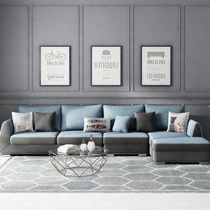 Set di Divani Angolari Minimalisti Americani di Grandi <span class=keywords><strong>Dimensioni</strong></span> a Forma di L per Soggiorno - Product Image 2