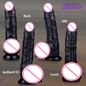 Dildo Realista Negro con Eyaculación y Fuerte Ventosa para Punto G y Juego Anal, con Prepucio, para Hombres, Mujeres y Gays - Product Image 2