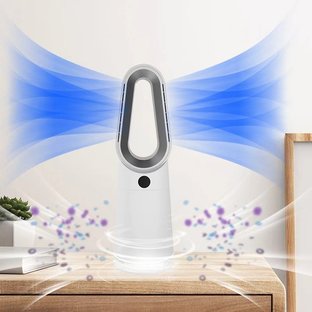 OEM Manufacturer's Smart WiFi Controlled Indoor Air Cleaner HEPA Tower Air Purifier Bladeless Standing Fan Electric Portable