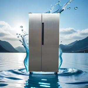 Réfrigérateur à double porte argenté 442L 110V, 33 pouces, grande capacité, refroidissement par air, sans givre, intelligent, écologique - Product Image 1