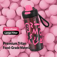 Nouvelle Tasse en Plastique de Haute Qualité pour l'Été – Grande Capacité, Simple et Compacte, Double Usage, avec Paille Résistante à la Chaleur pour Filles