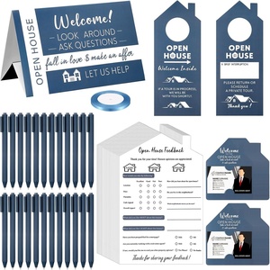 Kit Open House pour Agents Immobiliers : Panneau <span class=keywords><strong>d</strong></span>'inscription, Livre de Visiteurs, Badges, Stylos et Plus Encore - Product Image 1