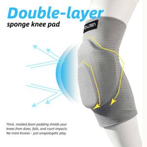 <span class=keywords><strong>Rodilleras</strong></span> Deportivas Profesionales de Poliéster y Algodón, Antideslizantes, Impermeables, Transpirables, con Diseño Ajustable y Acolchado Grueso <span class=keywords><strong>para</strong></span> Gimnasio - Product Image 3